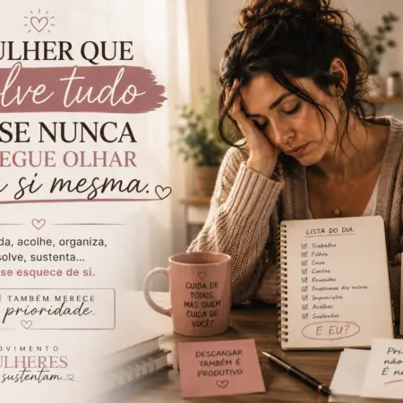 A mulher que resolve tudo quase nunca consegue olhar para si mesma
