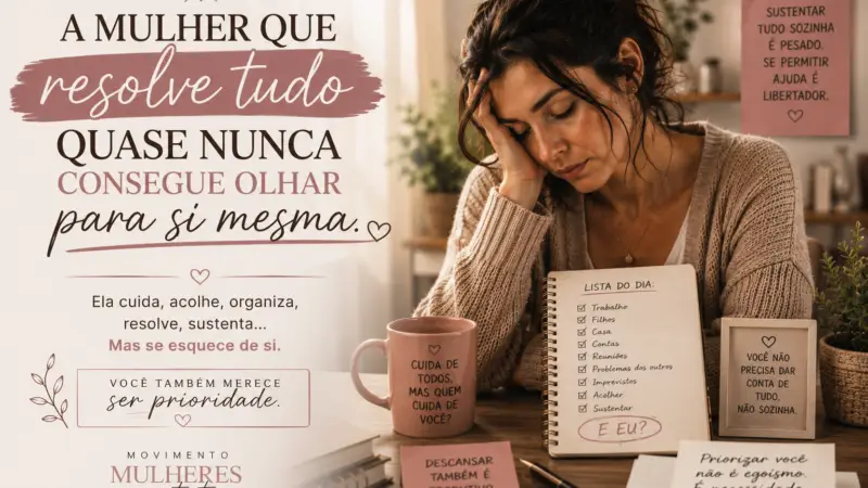 A mulher que resolve tudo quase nunca consegue olhar para si mesma