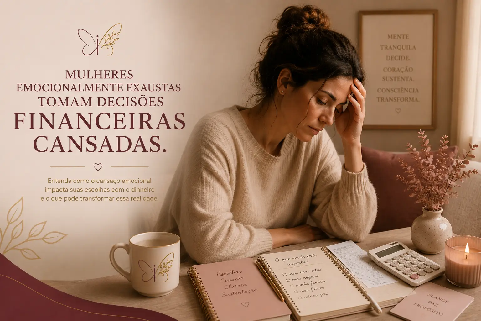 Mulheres emocionalmente exaustas tomam decisões financeiras cansadas