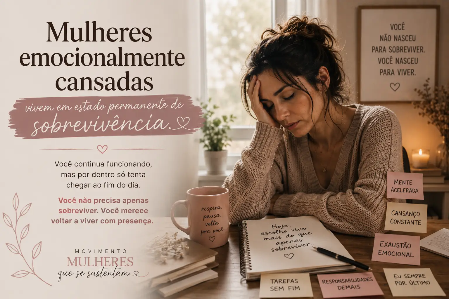Mulheres emocionalmente cansadas vivem em estado permanente de sobrevivência