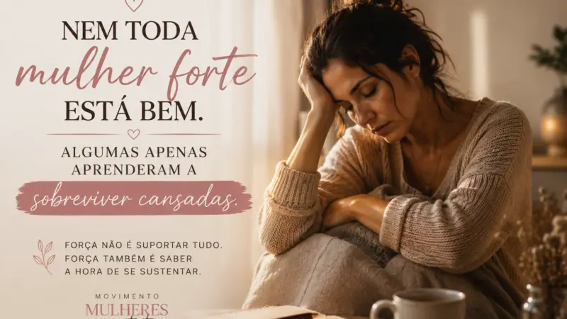 Nem toda mulher forte está bem. Algumas apenas aprenderam a sobreviver cansadas.