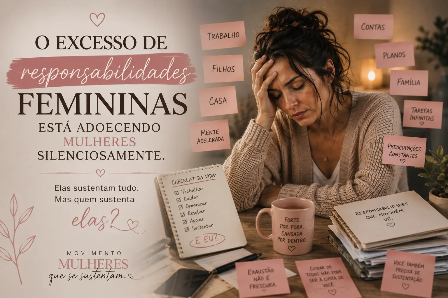 O excesso de responsabilidades femininas está adoecendo mulheres silenciosamente