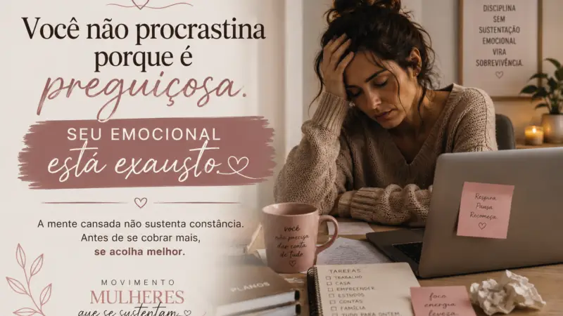 Você não procrastina porque é preguiçosa. Seu emocional está exausto.
